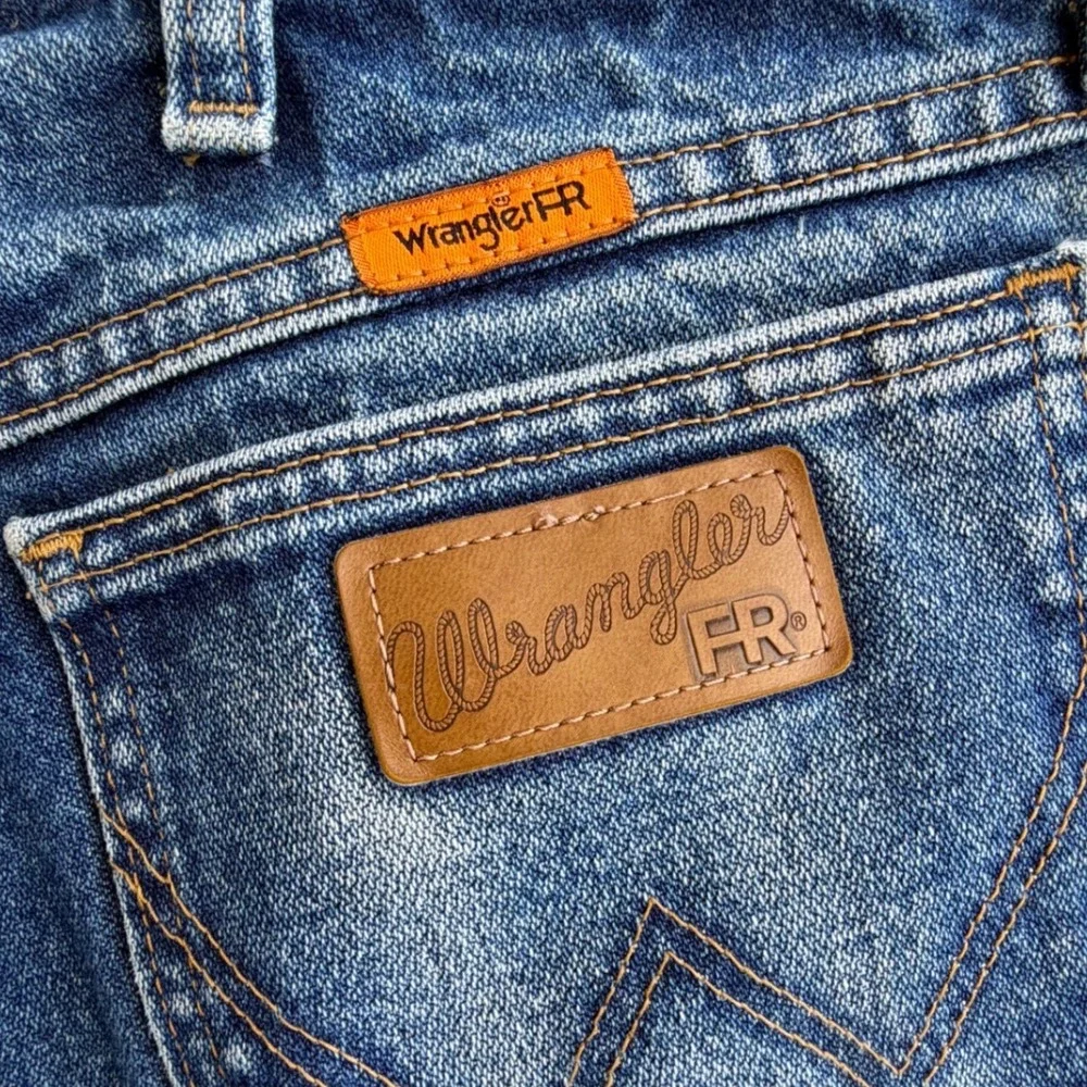 Wrangler FR Flame Resistant Jeans Mens Blue Denim Work Pants Size 35x36